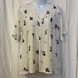 Front Pleated Blouse